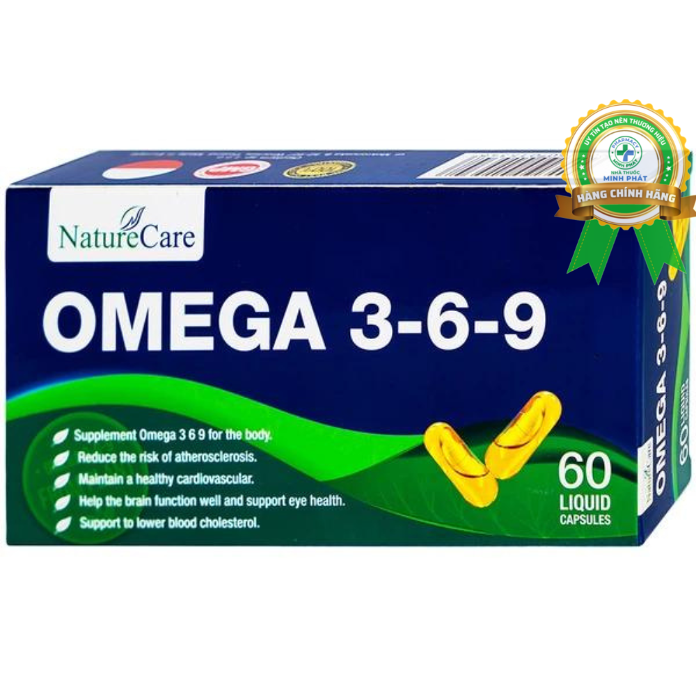 Viên uống Omega 3-6-9 Naturecare giảm cholesterol, bảo vệ tim mạch (60 viên)
